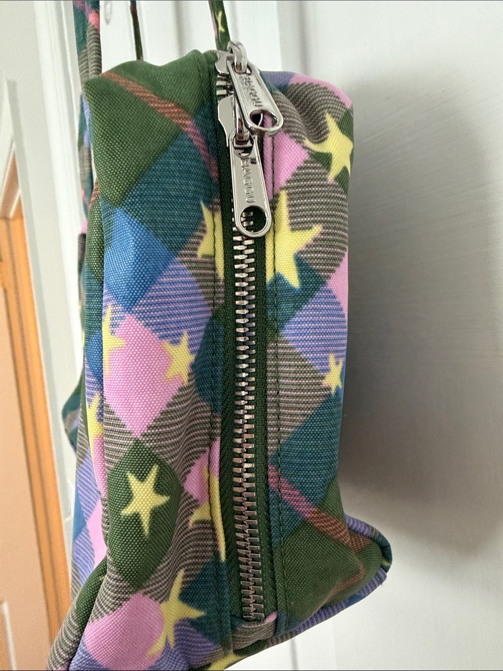 NWOT Baggu plaid and star printed Bowler bag - Picture 2 of 3